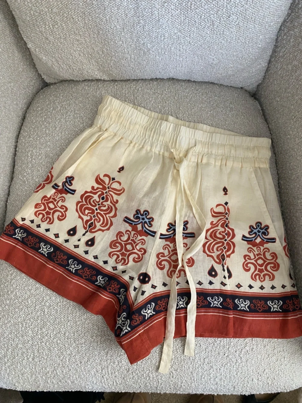 A.L.C. | Emmett Linen Coverup Shorts in Cream Multi